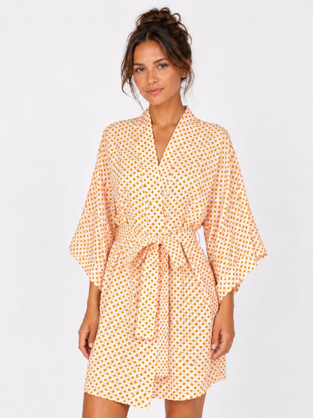 Pembe desenli Aria Kimono