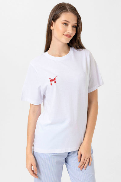 "joy" nakışlı Dalia T-shirt