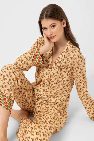 Çiçek desenli Hera Pijama Takım