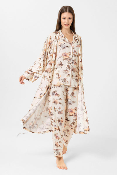 Pastel çiçek desenli Elissa Kimono