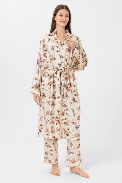 Pastel çiçek desenli Elissa Kimono