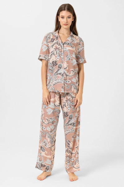 Şal desenli Hera Pijama Takım
