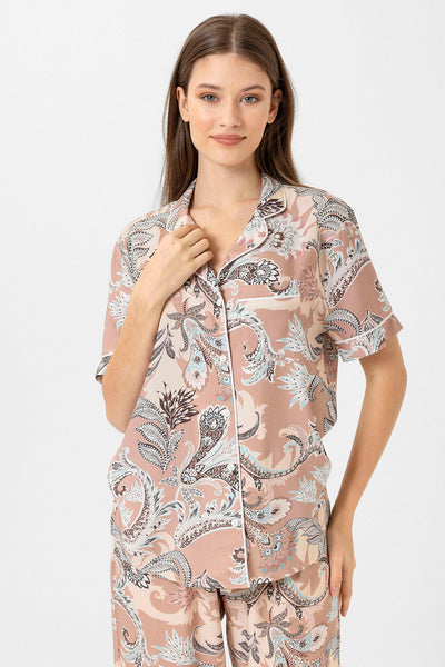 Şal desenli Hera Pijama Takım