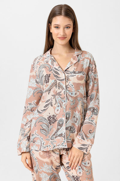 Şal desenli Hera Pijama Takım