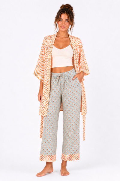 White scallop detail Luna Shorts Set