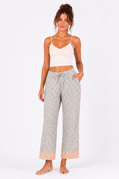 White scallop detail Luna Shorts Set