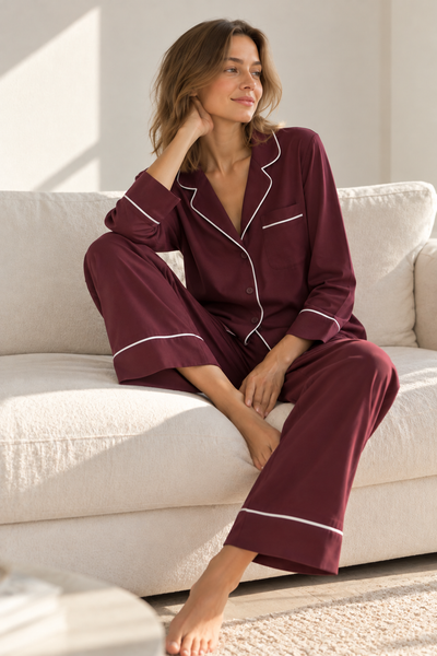 Bordo Hera Pijama Takım
