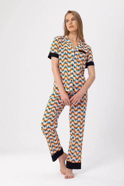 Lale desenli Hera Pijama Takım