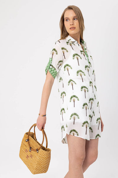 Palmiye desenli Edesia gömlek tunik